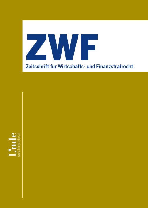 ZWF - Zeitschrift für Wirtschafts- und Finanzstrafrecht