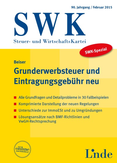 SWK-Spezial Grunderwerbsteuer und Eintragungsgebühr neu