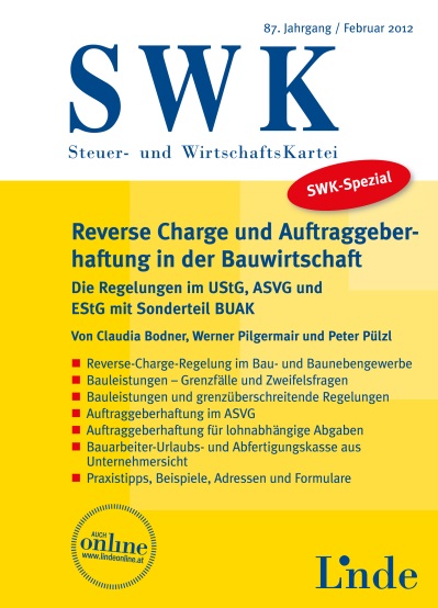 Reverse Charge und Auftraggeberhaftung in der Bauwirtschaft