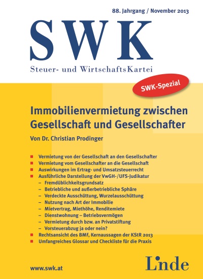 Immobilienvermietung zwischen Gesellschaft und Gesellschafter