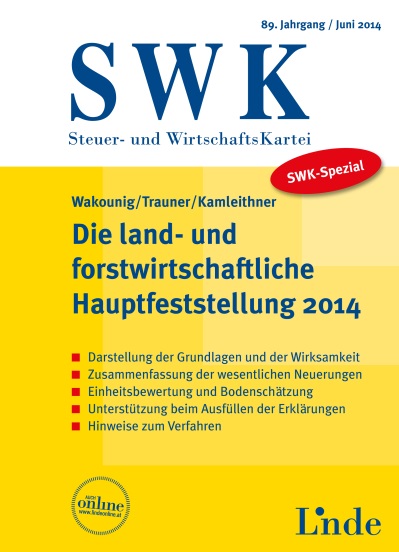 Die land- und forstwirtschaftliche Hauptfeststellung 2014