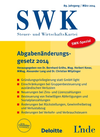 SWK-Spezial Abgabenänderungsgesetz 2014