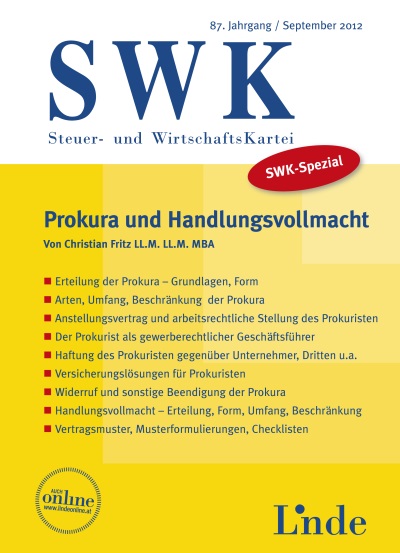 SWK-Spezial Prokura und Handlungsvollmacht