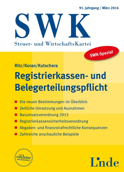 SWK-Spezial Registrierkassen- und Belegerteilungspflicht