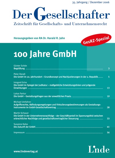 GesRZ-Spezial 100 Jahre GmbH