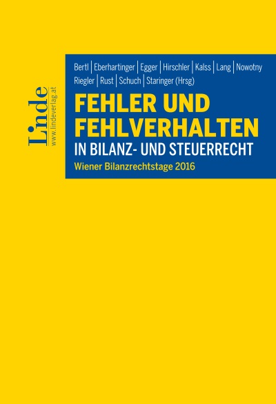 Fehler und Fehlverhalten in Bilanz- und Steuerrecht