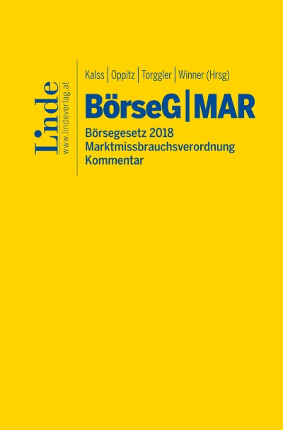 BörseG 2018 MAR | Börsegesetz 2018 & Marktmissbrauchsverordnung